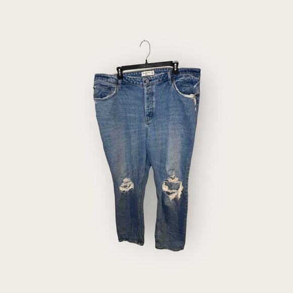 Abercrombie & Fitch The Dad High Rise Curve Love Size 34/18 Regular - Picture 1 of 5